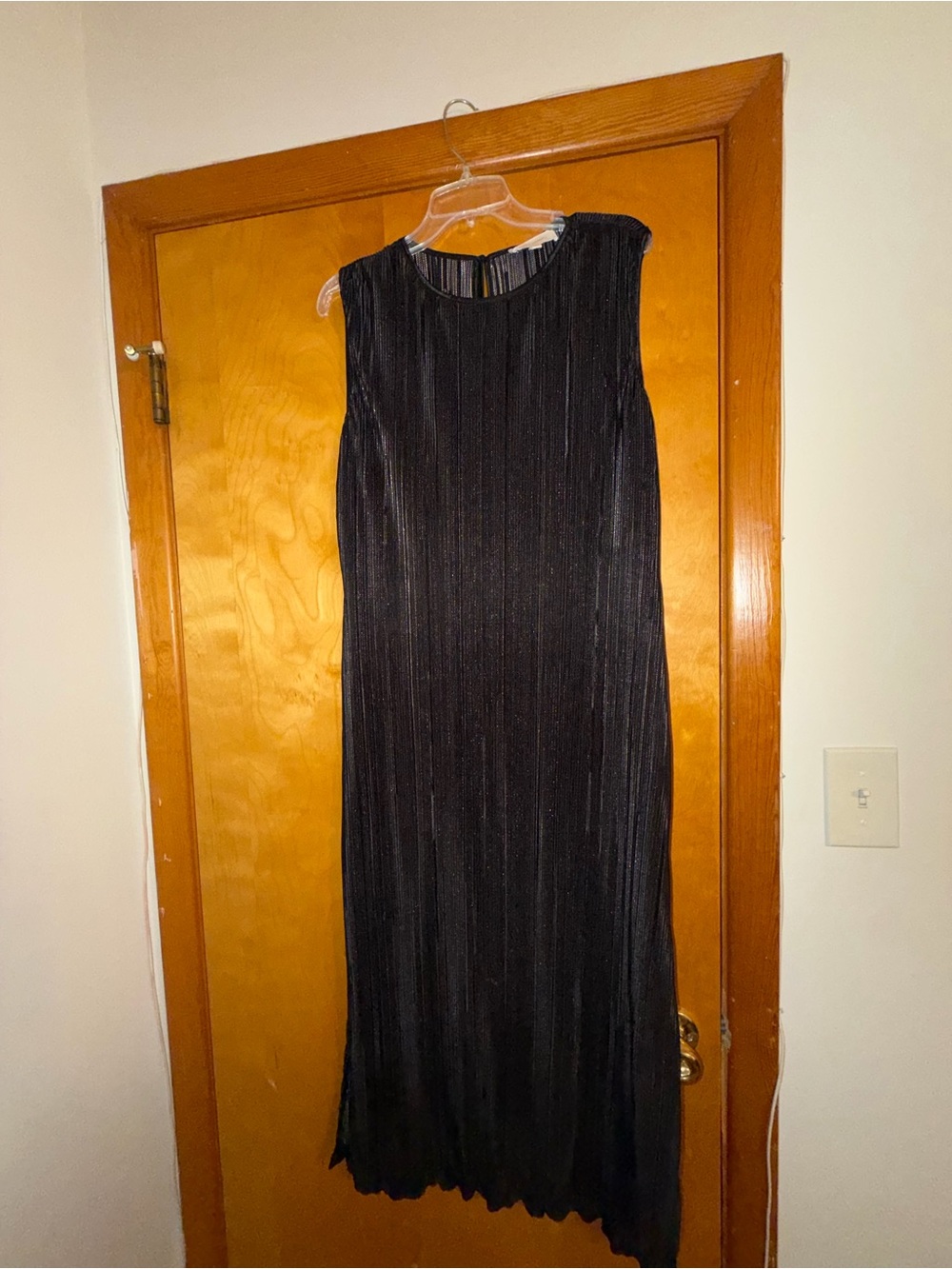 Dear John Black Sleeveless Pleated Midi Dress